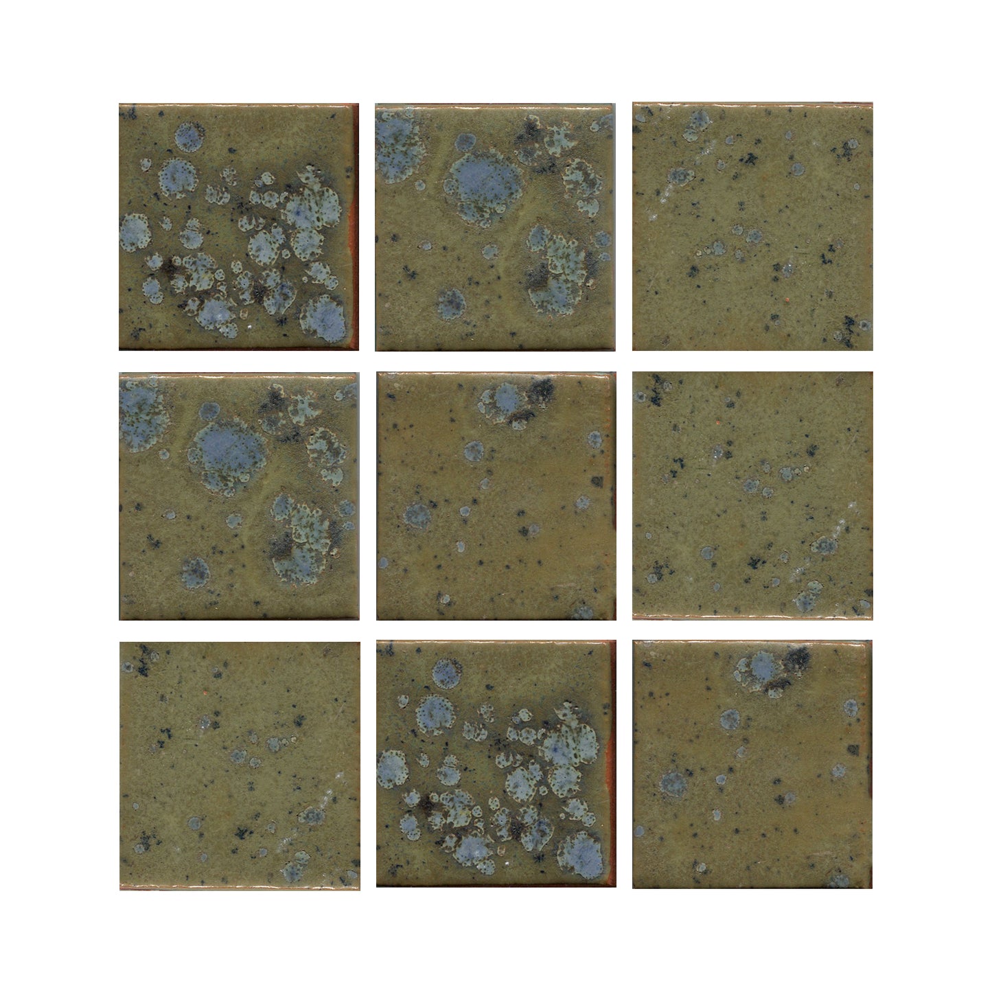 Quails Egg mottle green 3x3 field tile