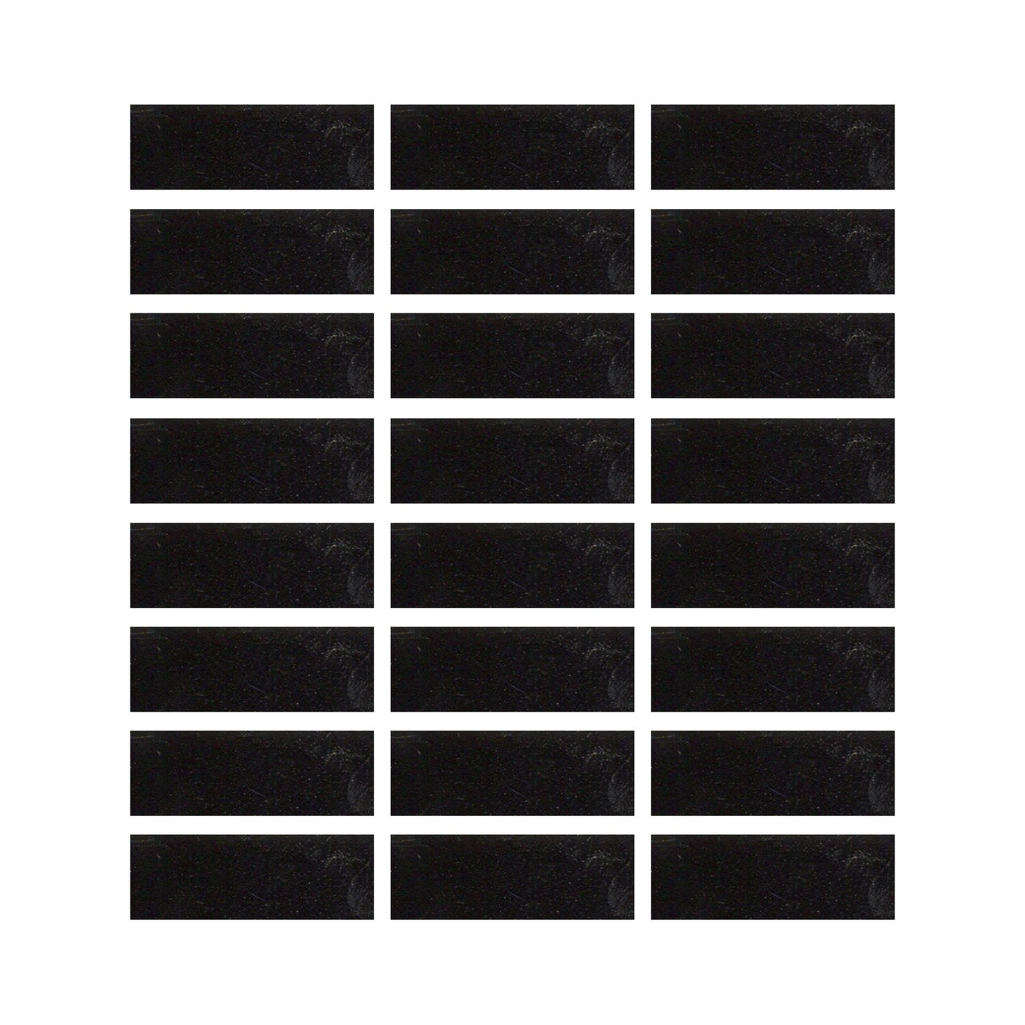 Black ceramic tiles showing a gloss black color with hints of blue.