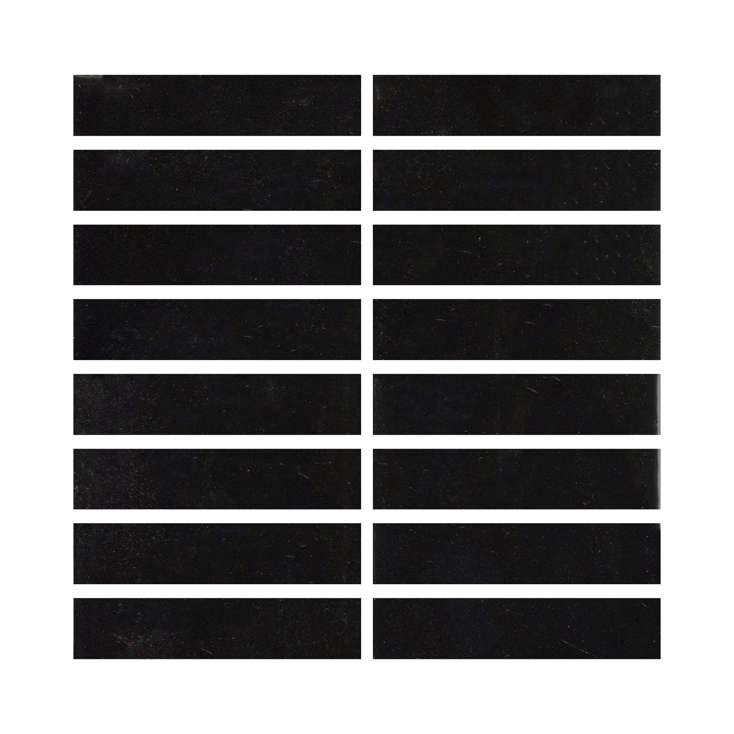 Black ceramic tiles showing a gloss black color with hints of blue.