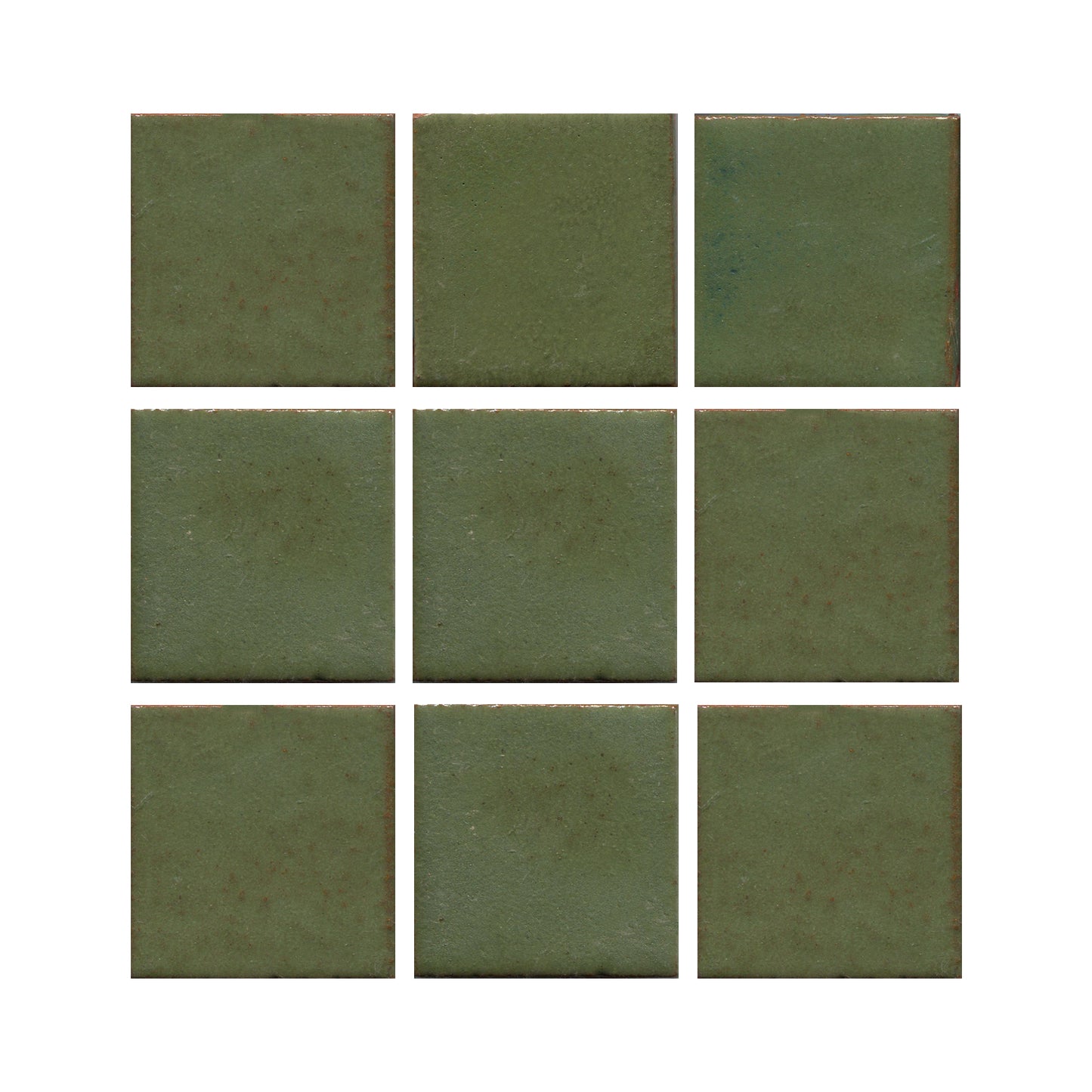 Pesto green 3x3 field tile