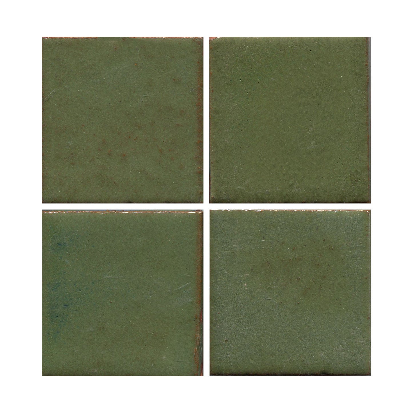 Pesto green 4x4 field tile