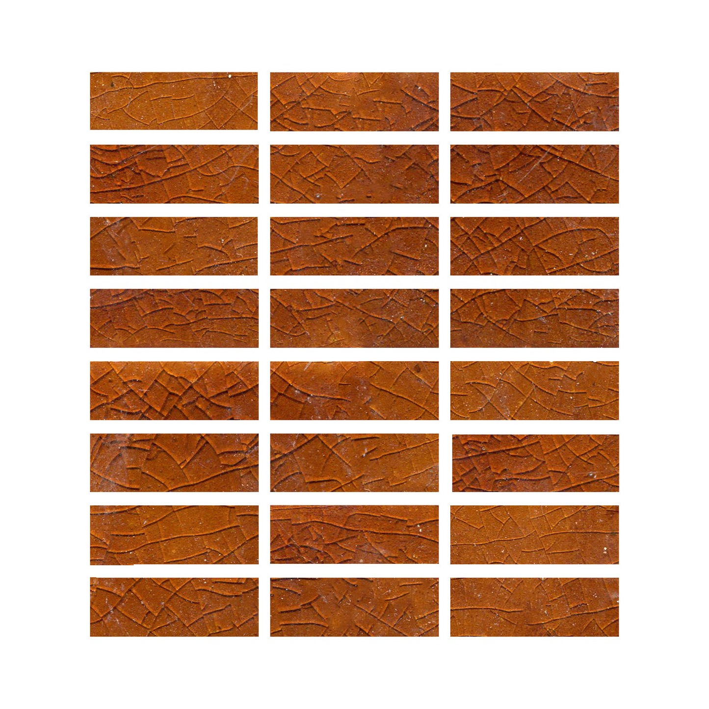 Glossy crackle brown