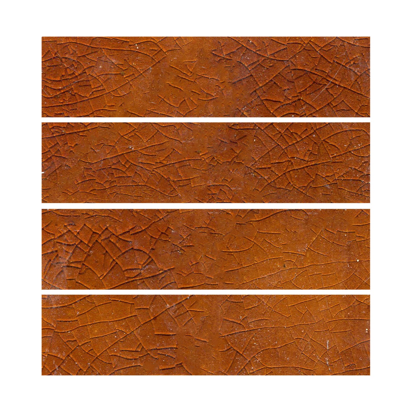 Glossy crackle brown