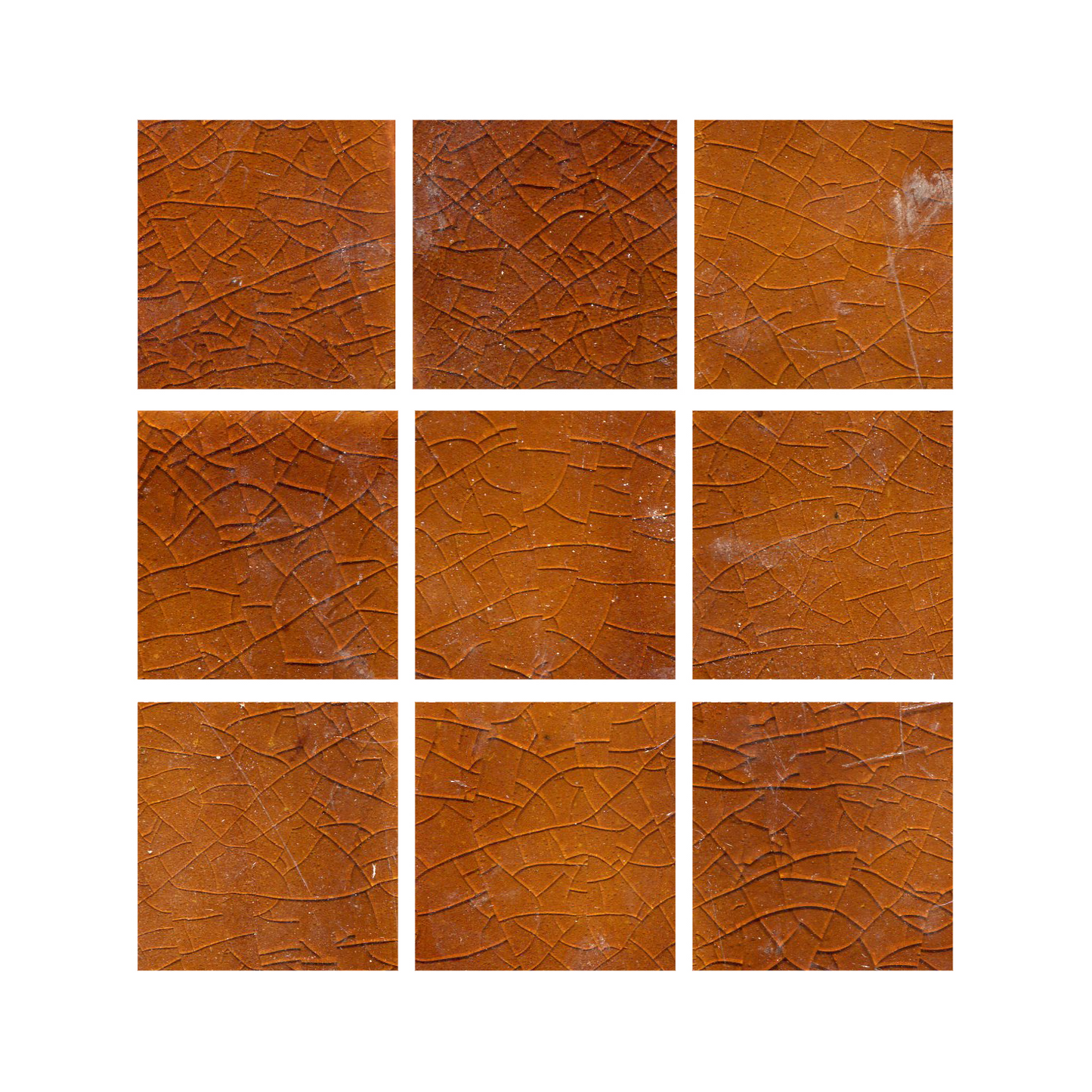 Glossy crackle brown