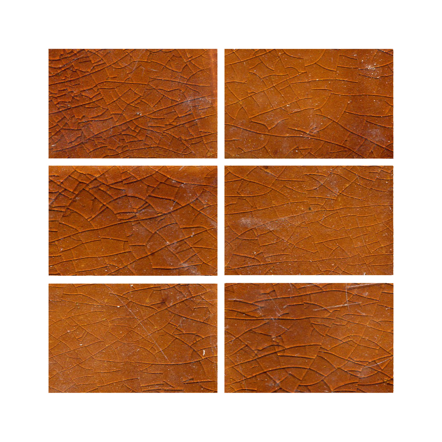 Glossy crackle brown