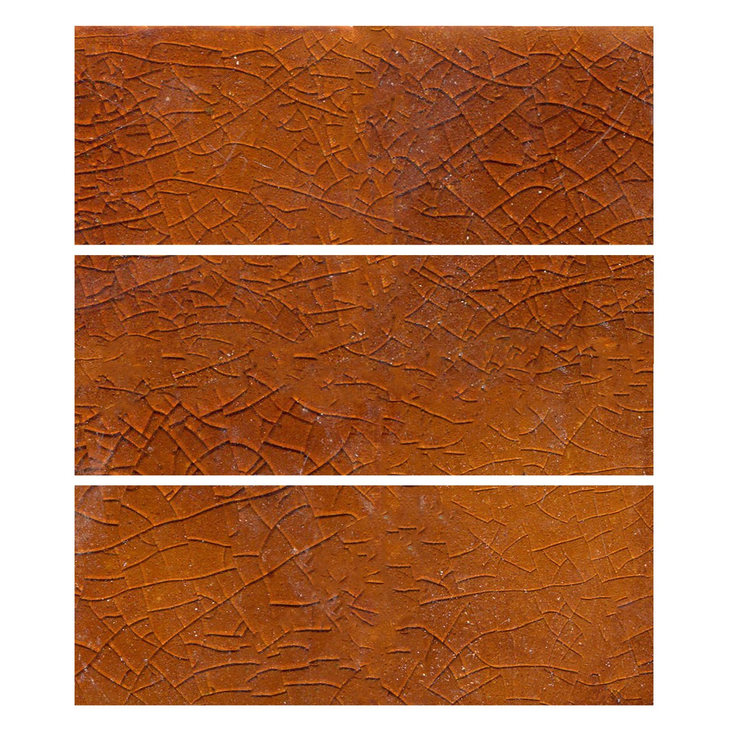 Glossy crackle brown