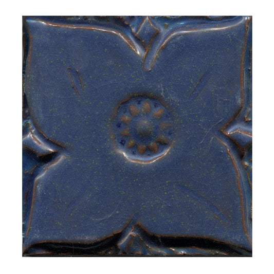 Solid Medieval Blueberry Floral Tile