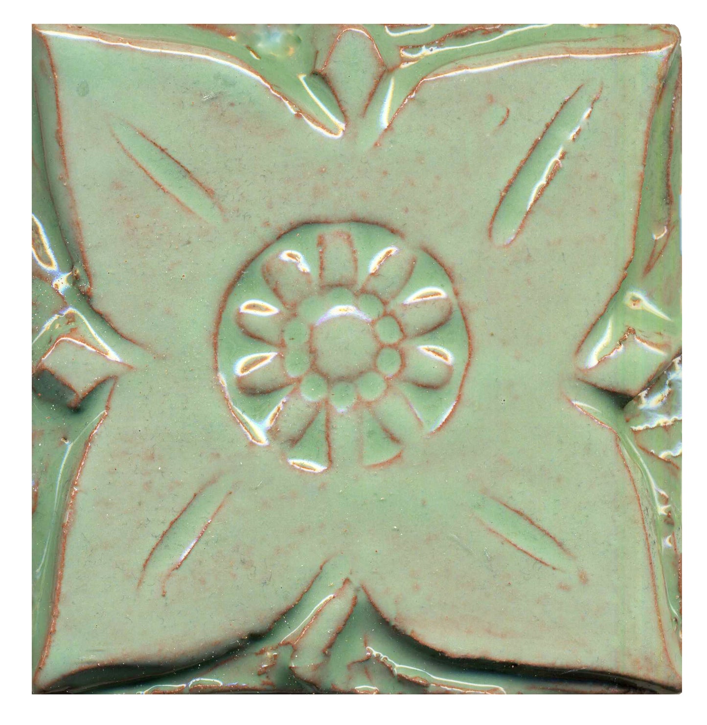 Solid Medieval Floral Tile in  Grasshopper