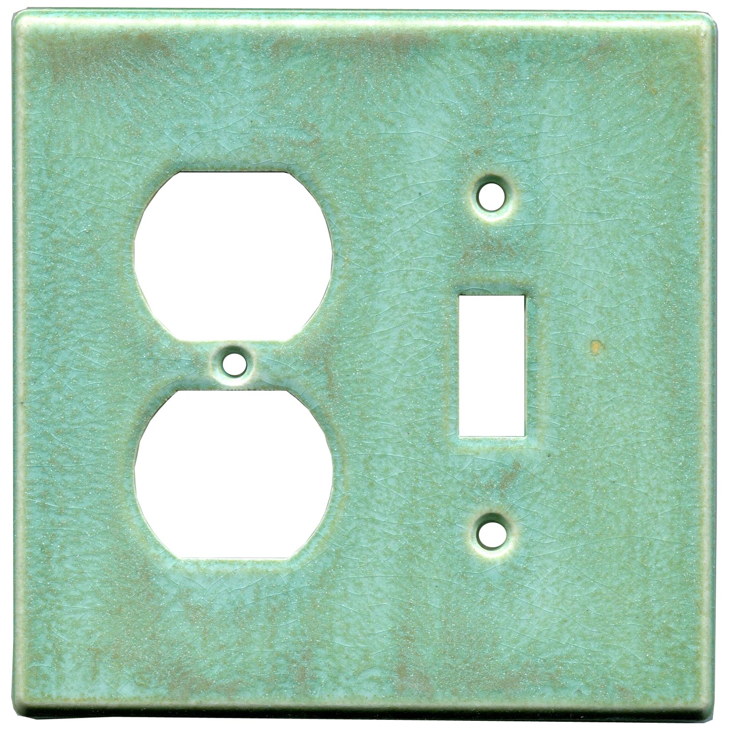 Crystallized Avocado outle/GFI combo Ceramic Switch Plate