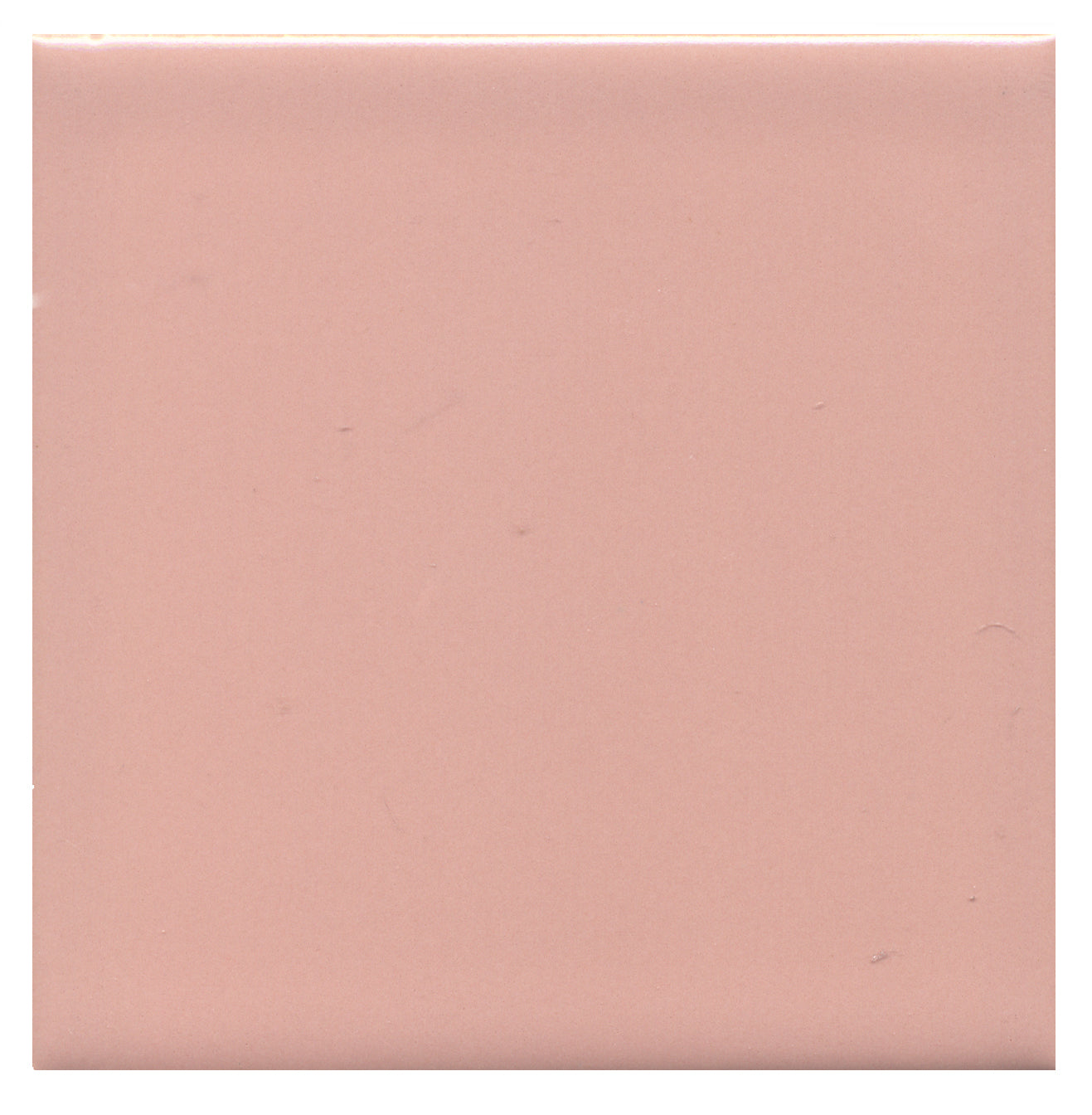 A single pink square tile with a satin finish.