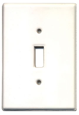 Marshmallow single switch White ceramic plate