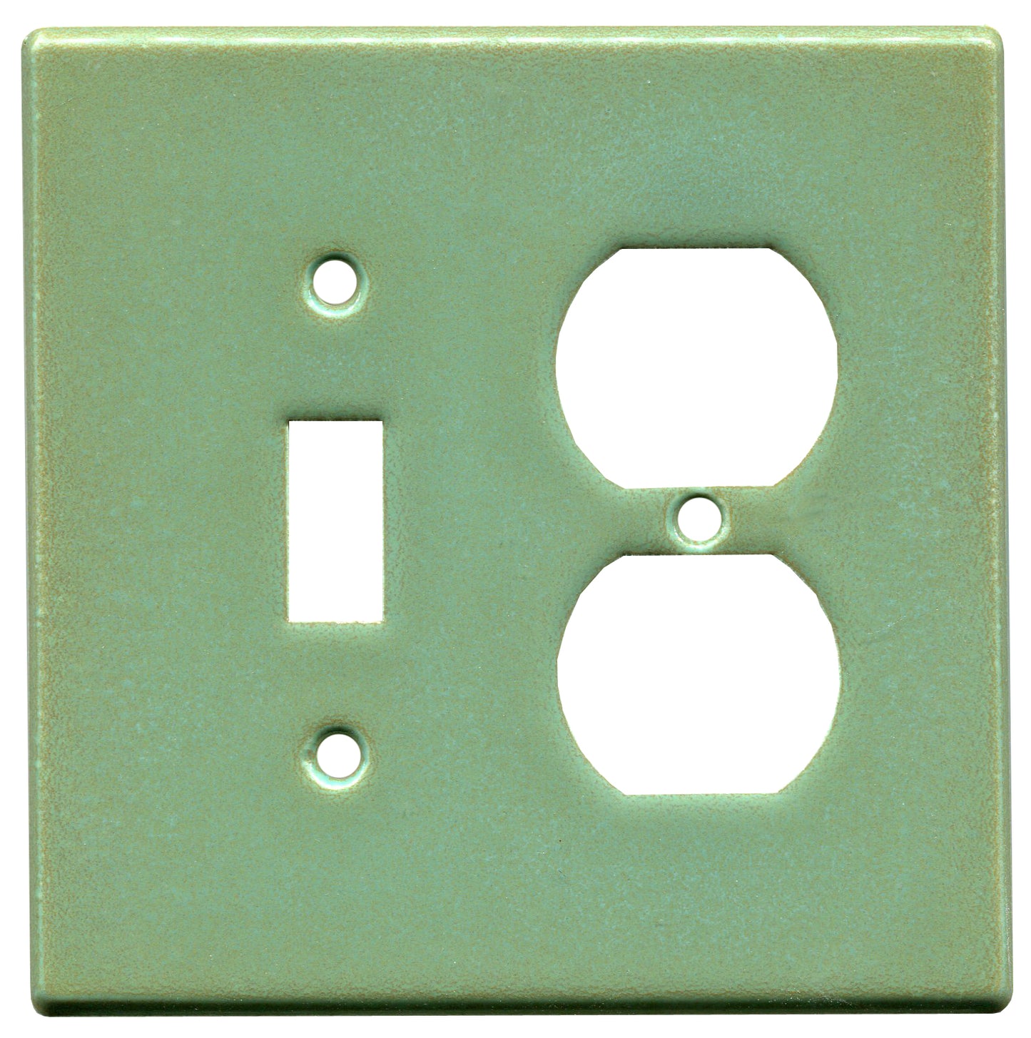 Wasabi switch/outlet combo green ceramic plate