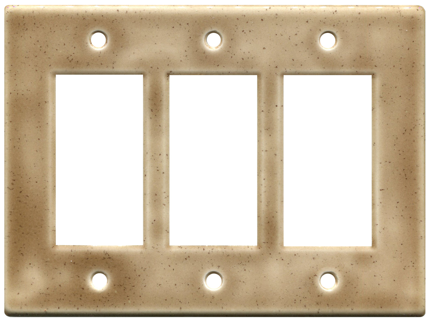 Ash Triple GFI ceramic switch plate