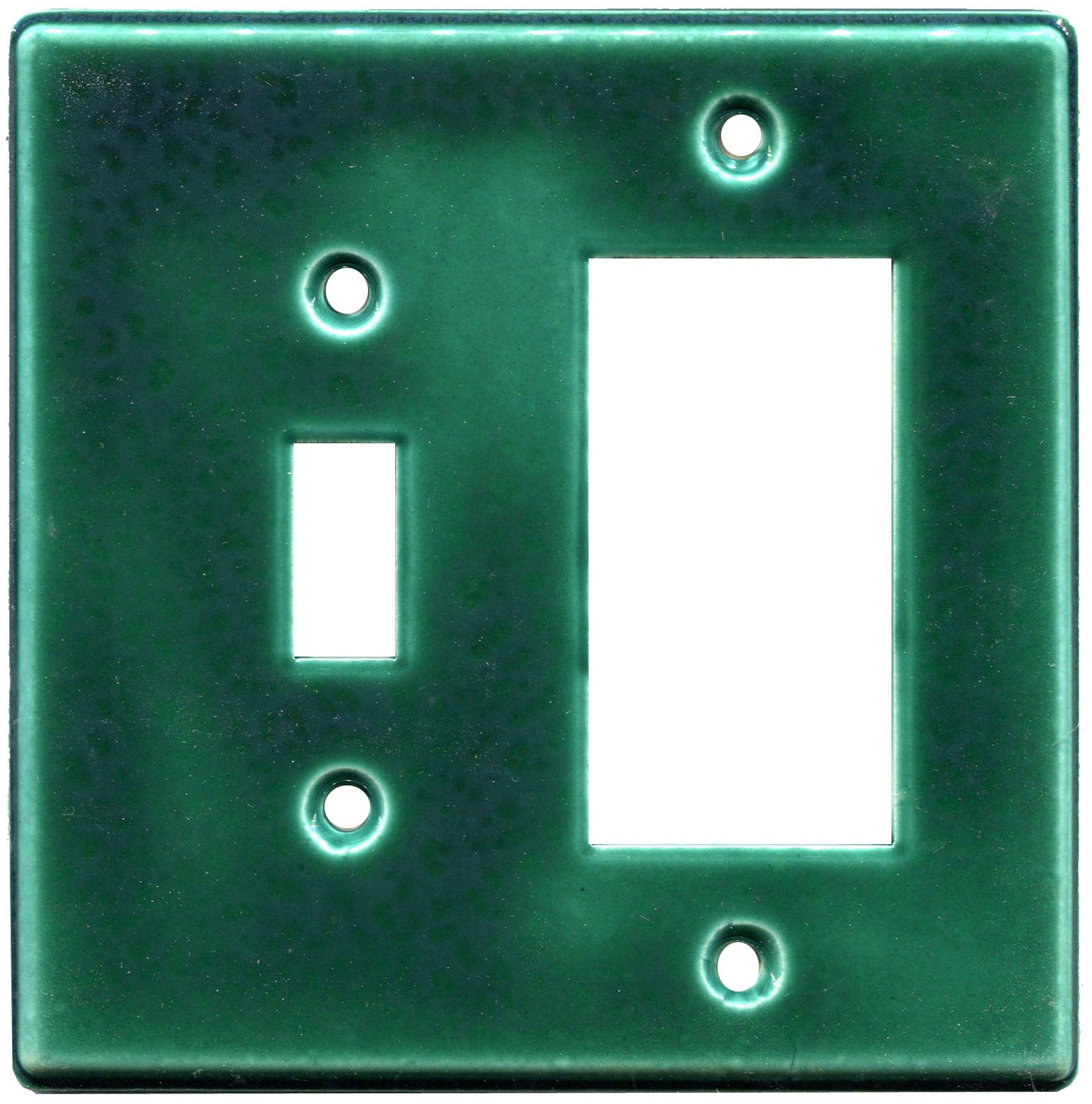 Lime Sorbet single/GFI combo green ceramic Switch Plate
