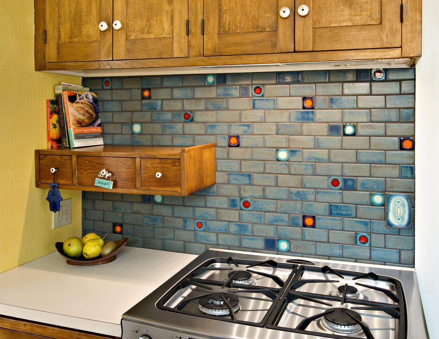 Kitchen Backsplash with cosmic spot