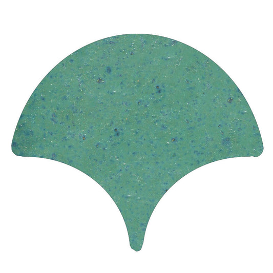 Teal light green peacock tile