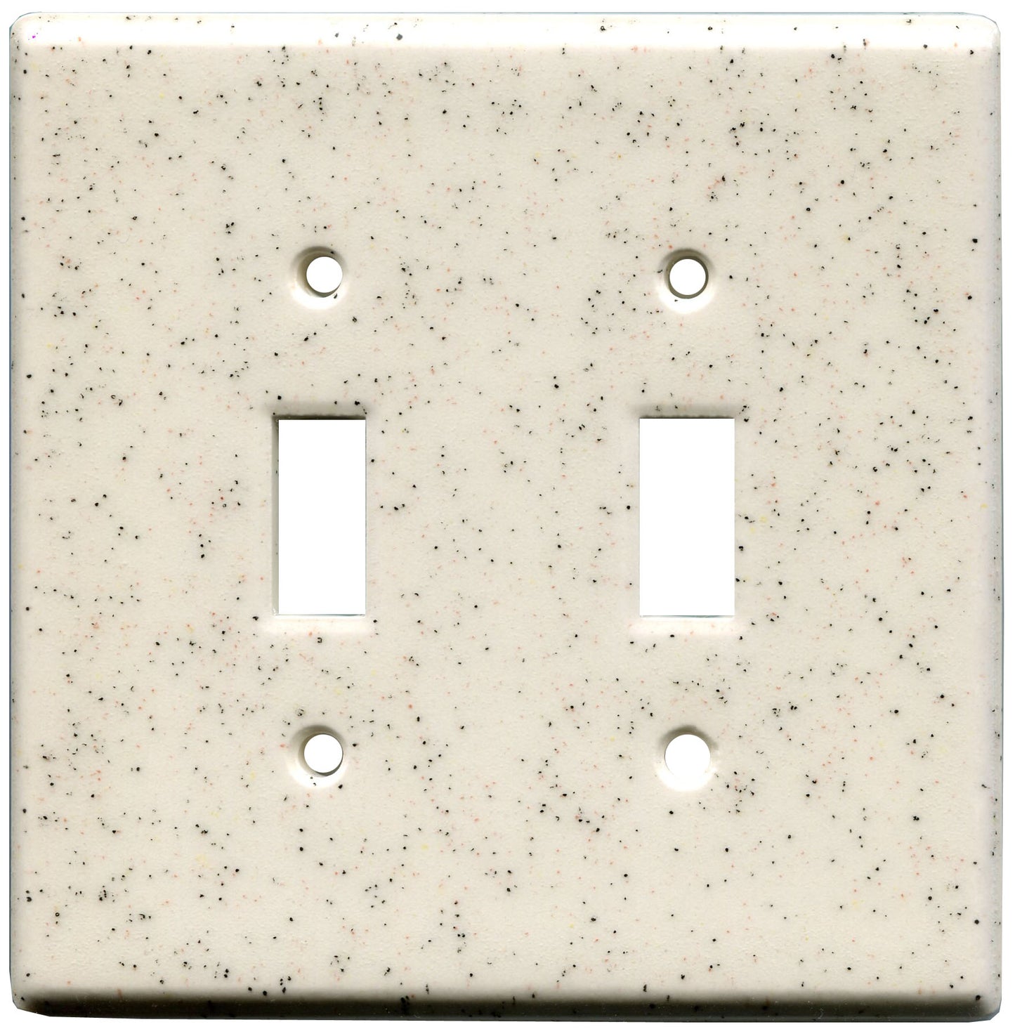 Peppered clear ceramic Double switch plate
