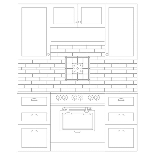 Cottage Kitchen Drawing