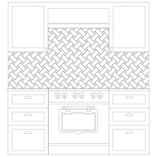 Basketweave Kitchen Drawing