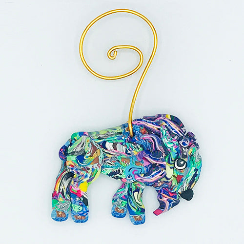 Bison Polymer Clay Ornament