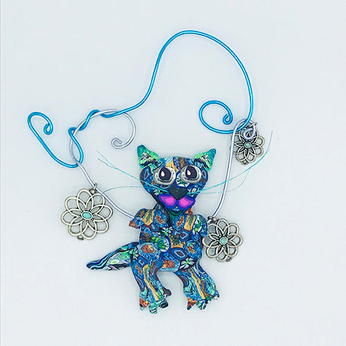 Cat Polymer Clay Ornament