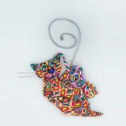 Cat Polymer Clay Ornament