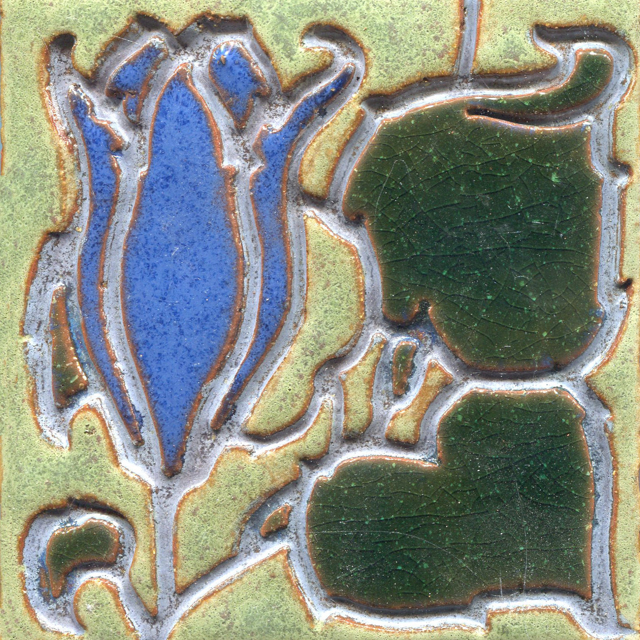 Holland Tulip Stamped Tile