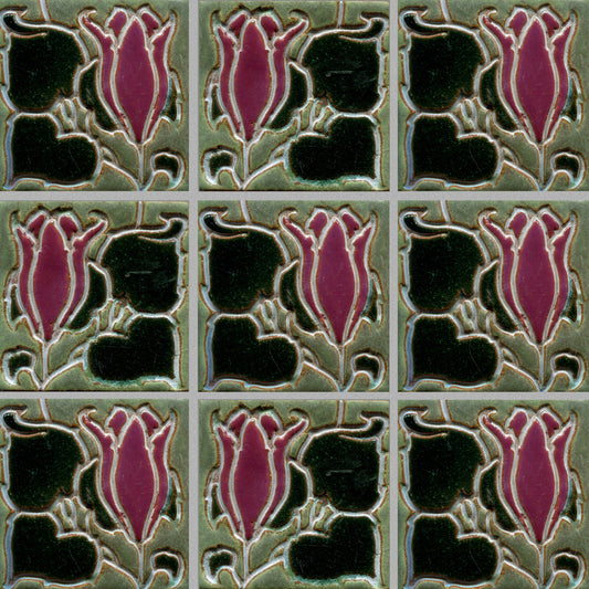 Holland Tulip Stamped Tile