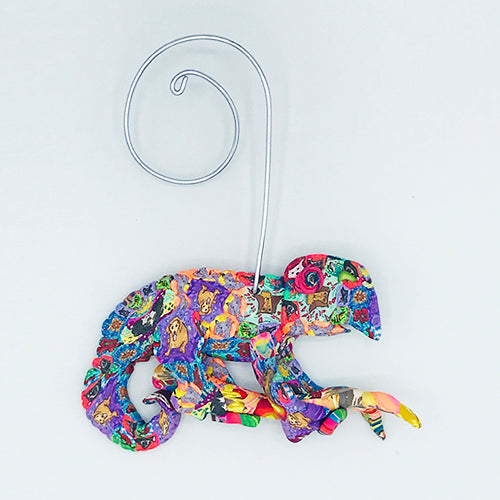 Chameleon Polymer Clay Ornament