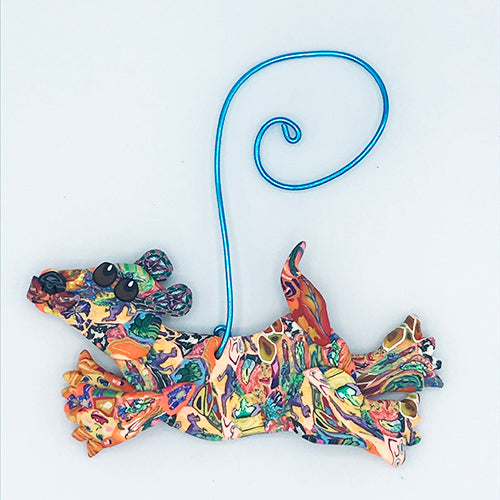 Dog Polymer Clay Ornament