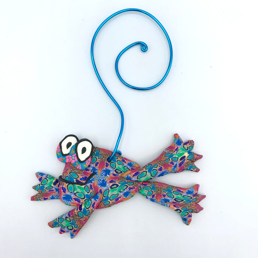 Frog Polymer Clay Ornament