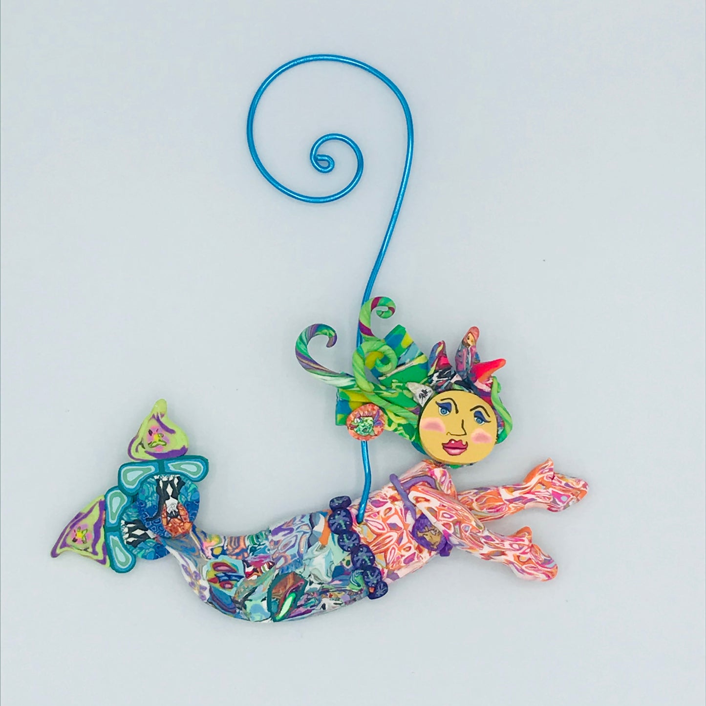 Mermaid Polymer Clay Ornament