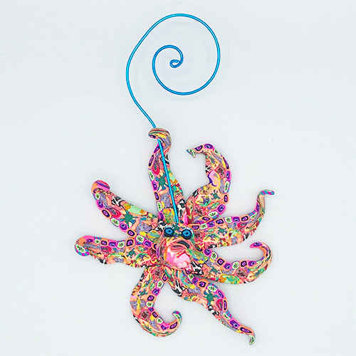 Octopus Polymer Clay Ornament