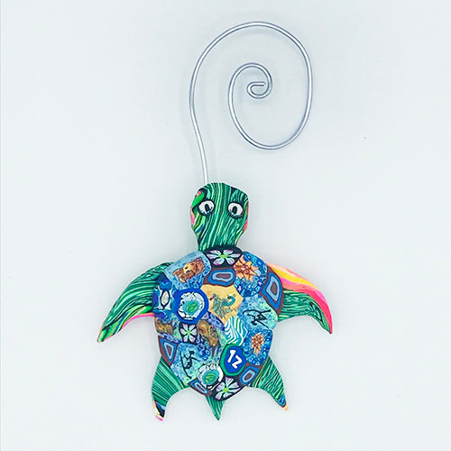Sea Turtle Polymer Clay Ornament
