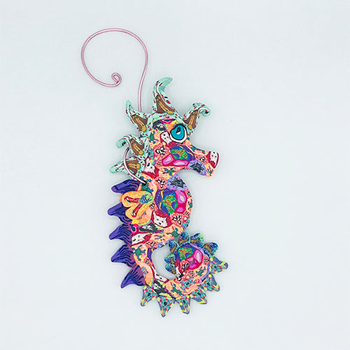 Seahorse Polymer Clay Ornament