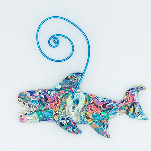 Shark Polymer Clay Ornament