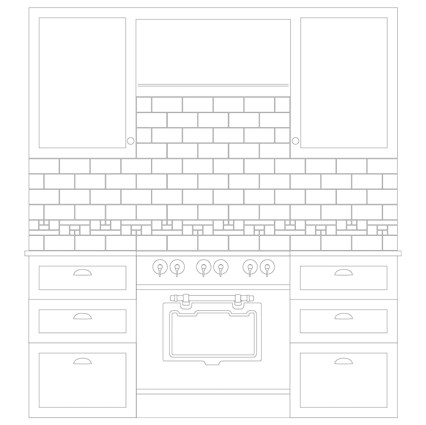 Mississippi Border Kitchen Drawing