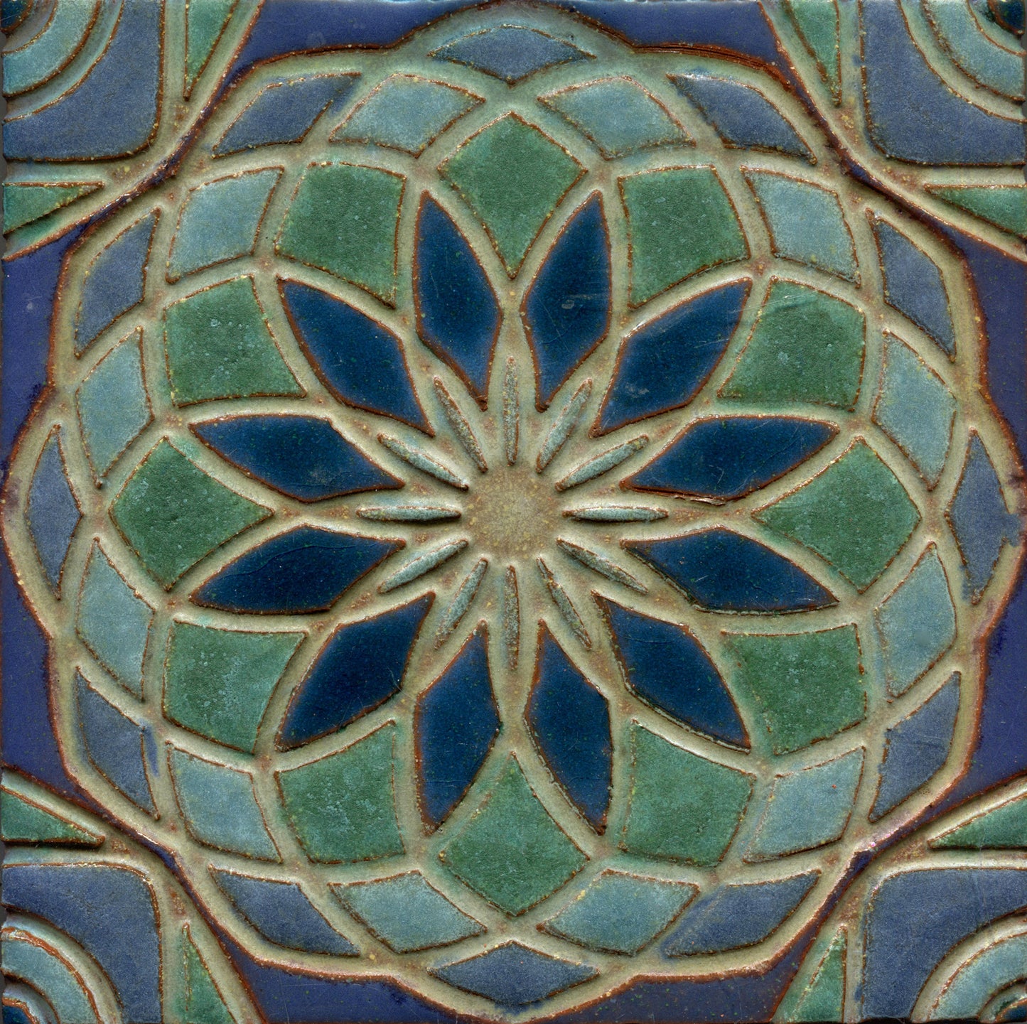 Rose Stamped Tile