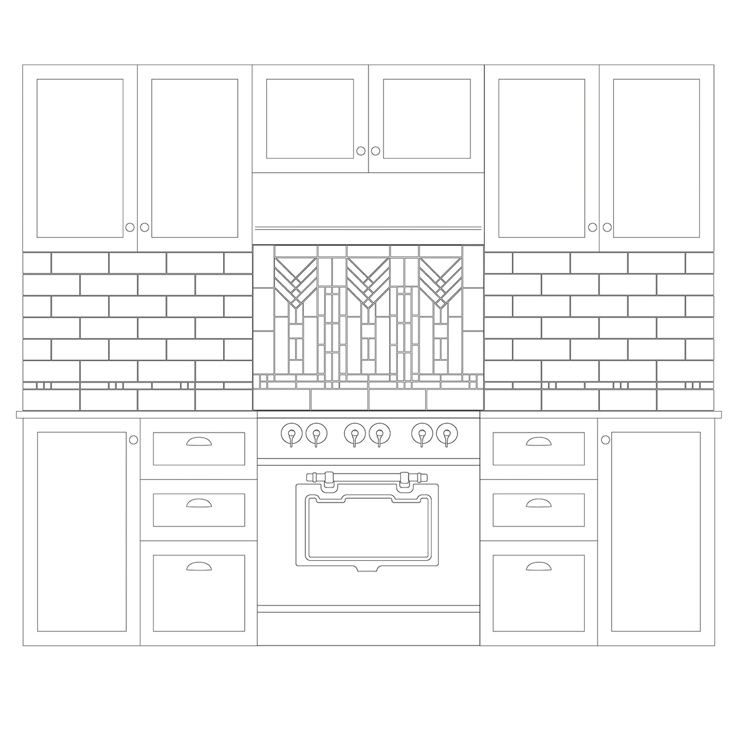 Modified Prairie Wheat Kitchen Drawing