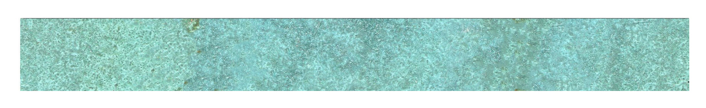 ceramic tile trim in matte green