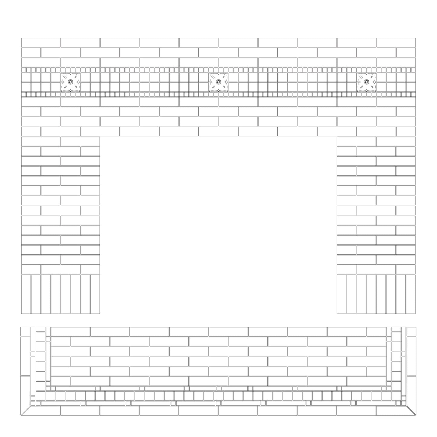 The Nicollet Fireplace Drawing