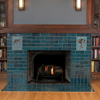 Mission Tiled Fireplace