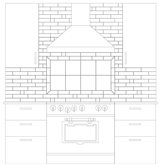 Tile Mural Kitchen Drawing