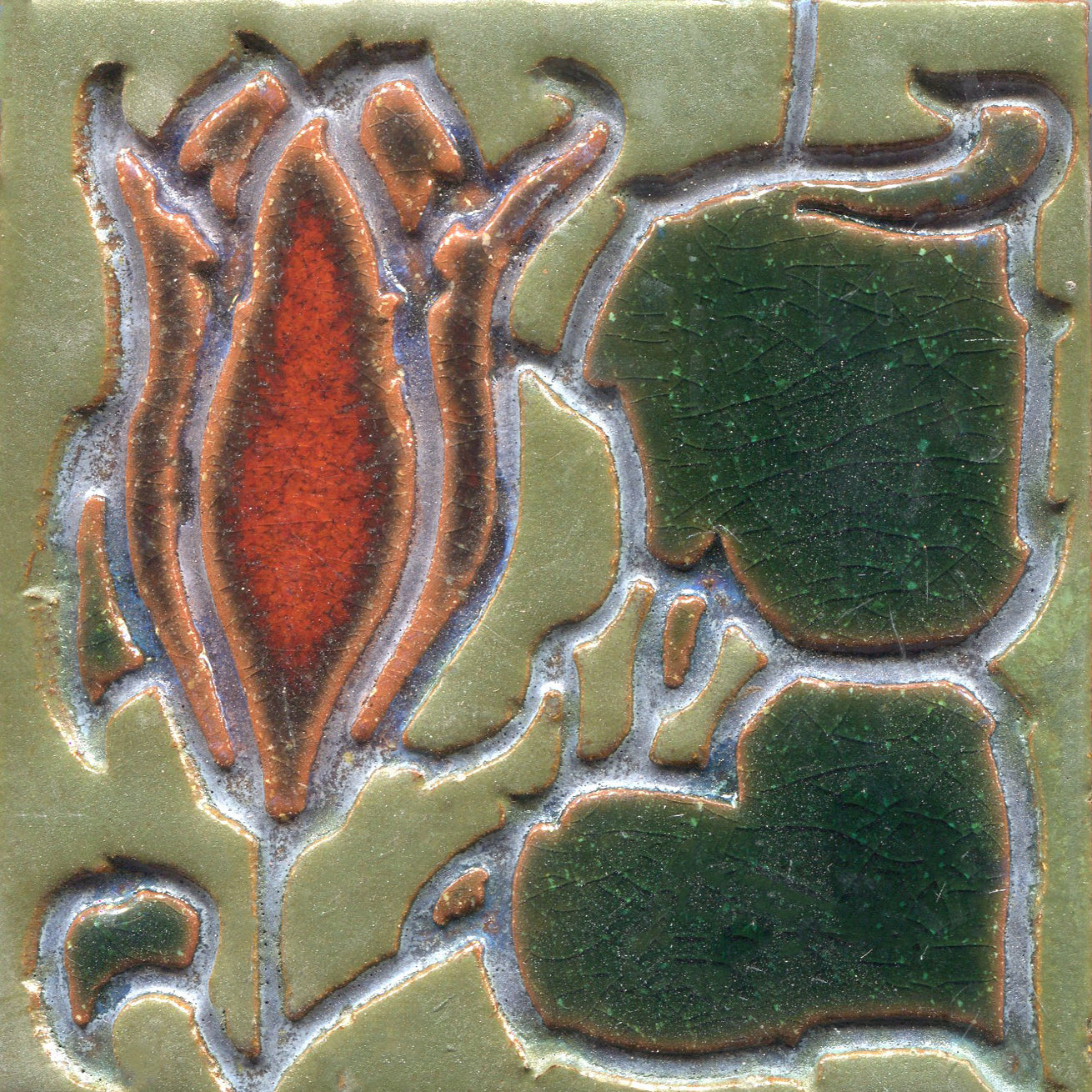Holland Tulip Stamped Tile