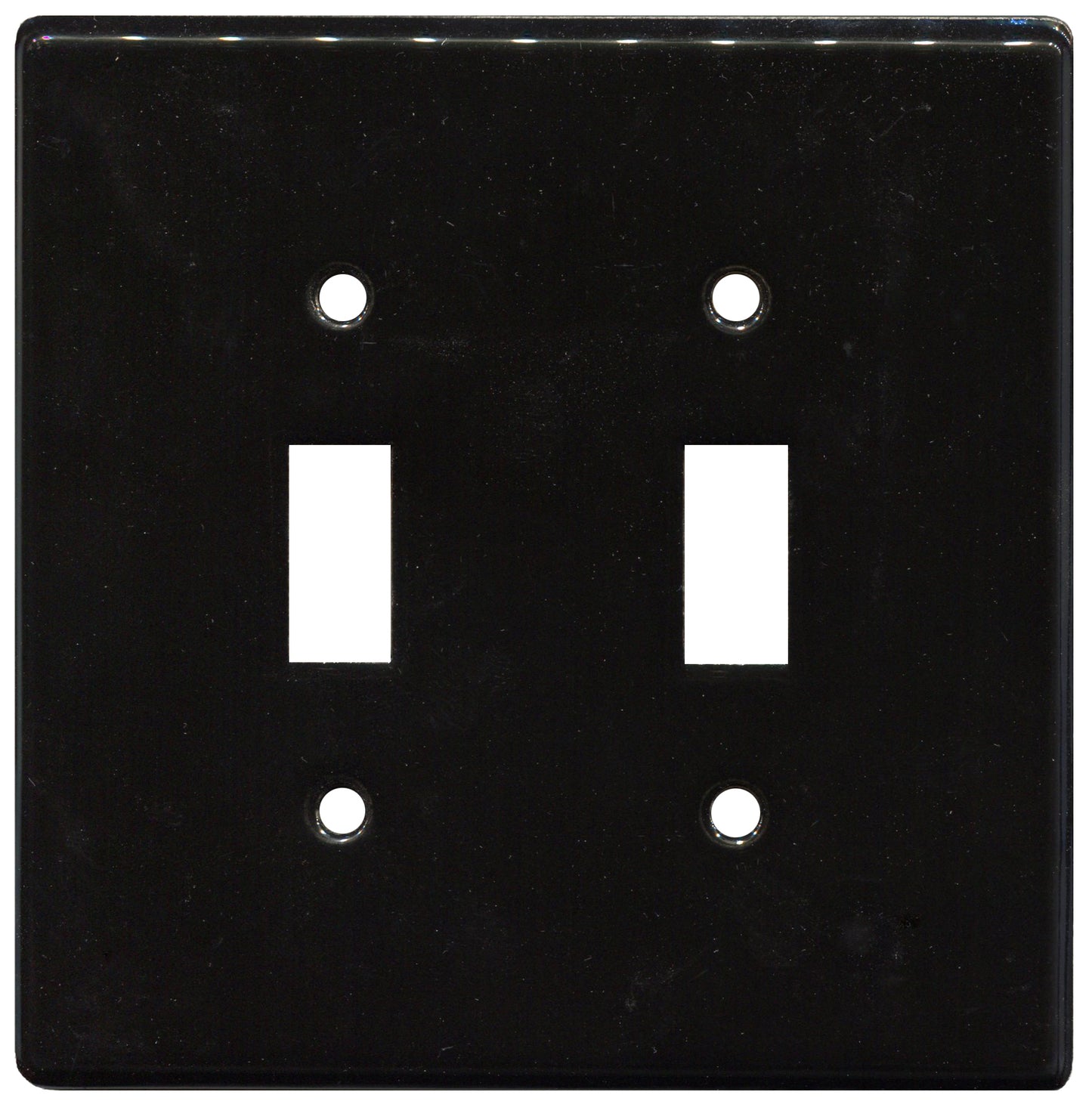 Black double switch ceramic plate