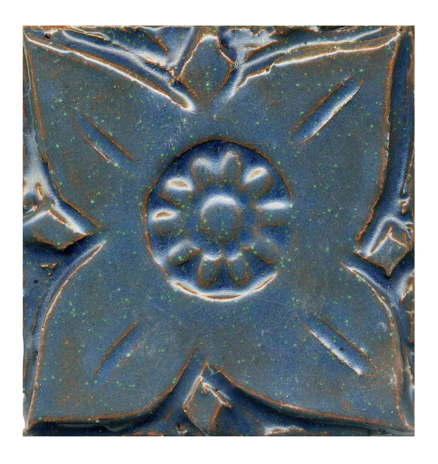 Solid Medieval Blueberry Floral Tile
