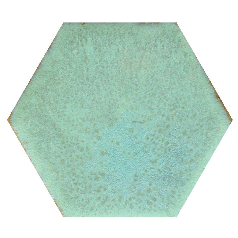 Copper Patina Green Hexagon