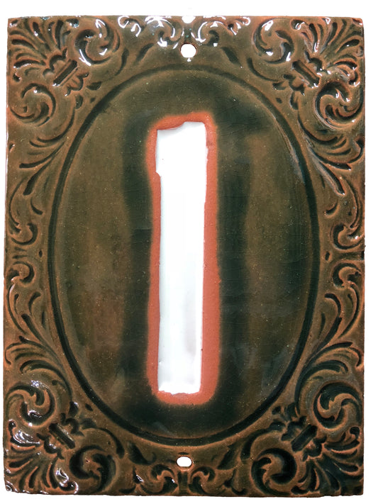 Victorian House Numbers Lime/Marshmalllow