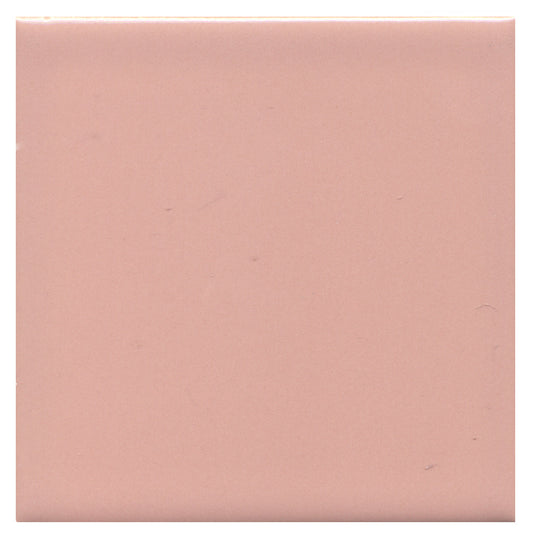 A single pink square tile with a satin finish.