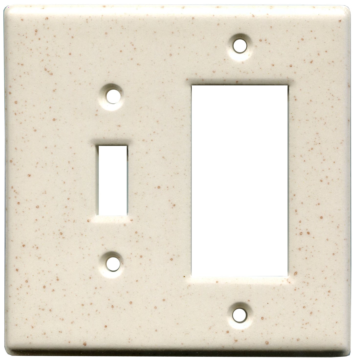 Spiced Clear switch/GFI combo ceramic plate